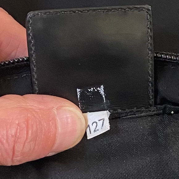 AUTHENTIC PRADA NYLON CROSS-BODY FLAT ZIPPER BAG BLACK, H: 10” X W: 12.25” - Picture 12 of 14